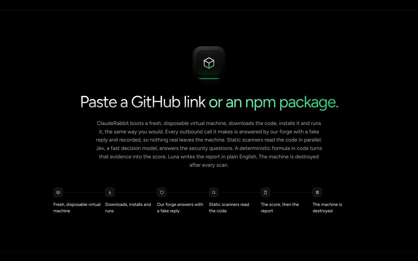 The ClaudeRabbit website section