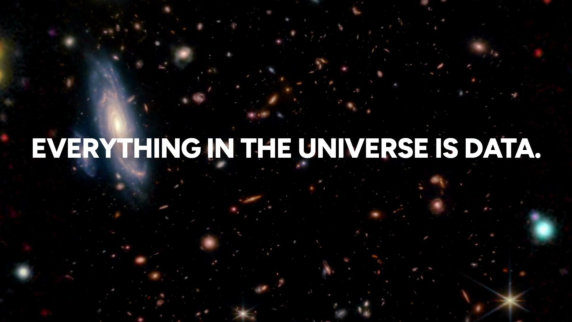 Everything in the universe is data. The opening frame of the MindNdata film.