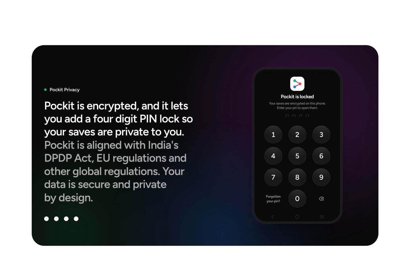 The Pockit website section