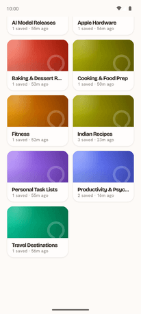 AI categories in Pockit